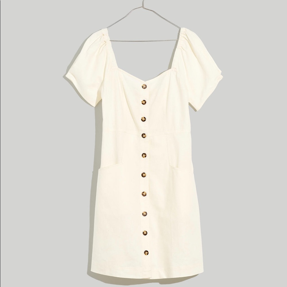 madewell linen mini dress.